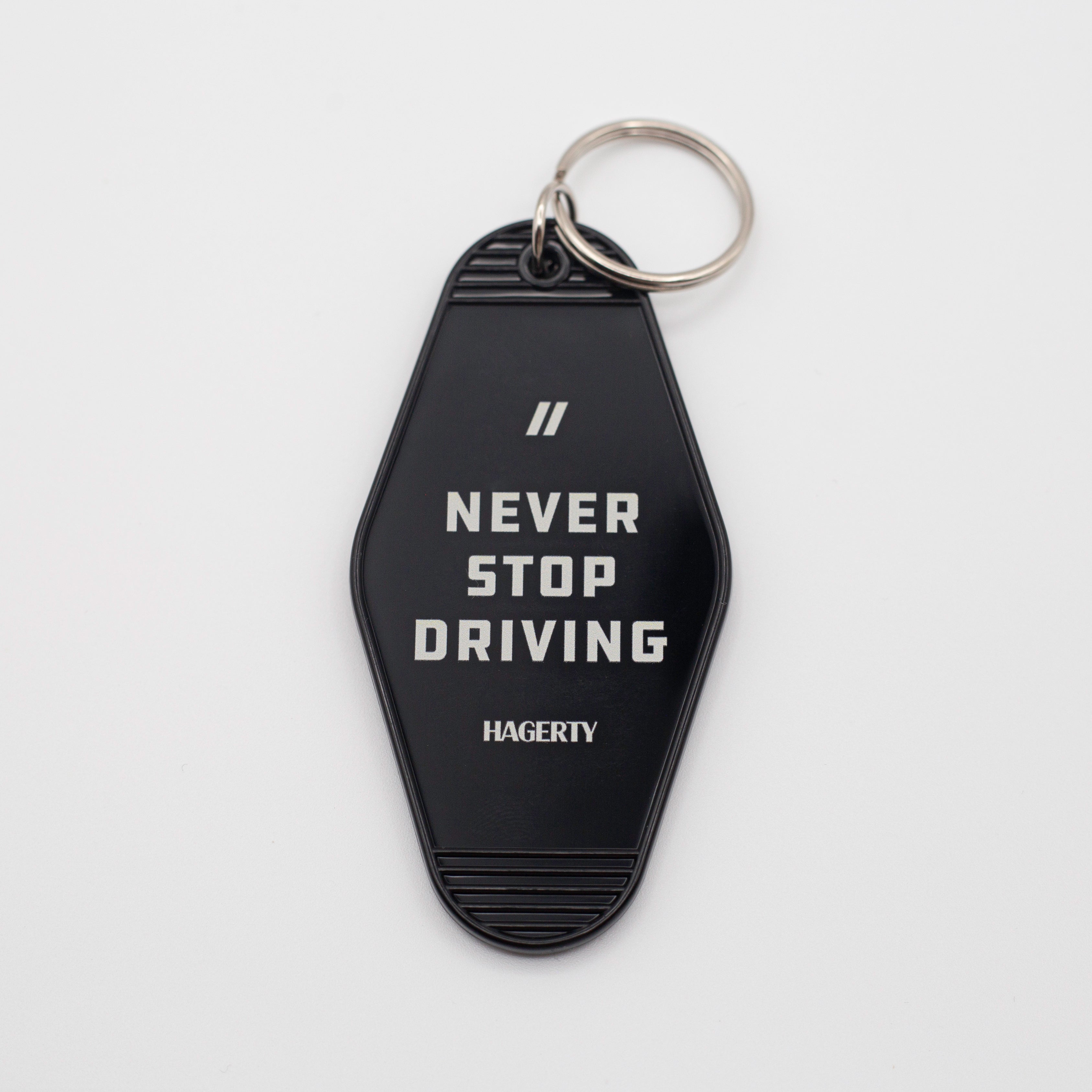 Never Stop Driving Keychain